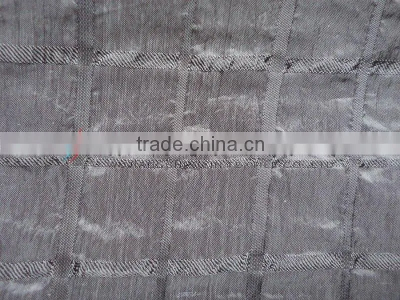 380T black nylon taffeta plaid fabric