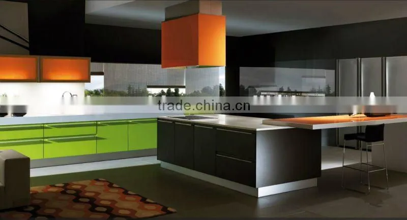 Modern mix style melamine mixed lacquer kitchen cabinet