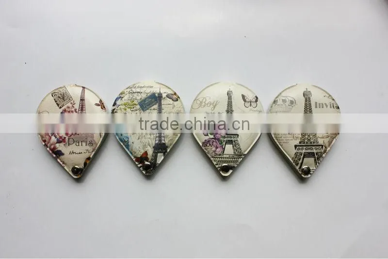 Tower pattern water-drop shape cosmetic mirror for wholesale,ME306