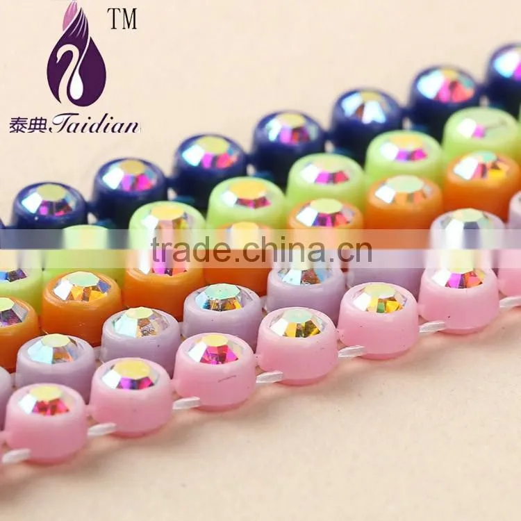 rhinestone triming Single row ab crystal