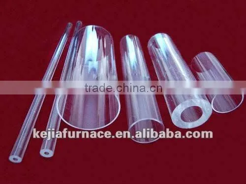 High level strength clear quartz furnace tube