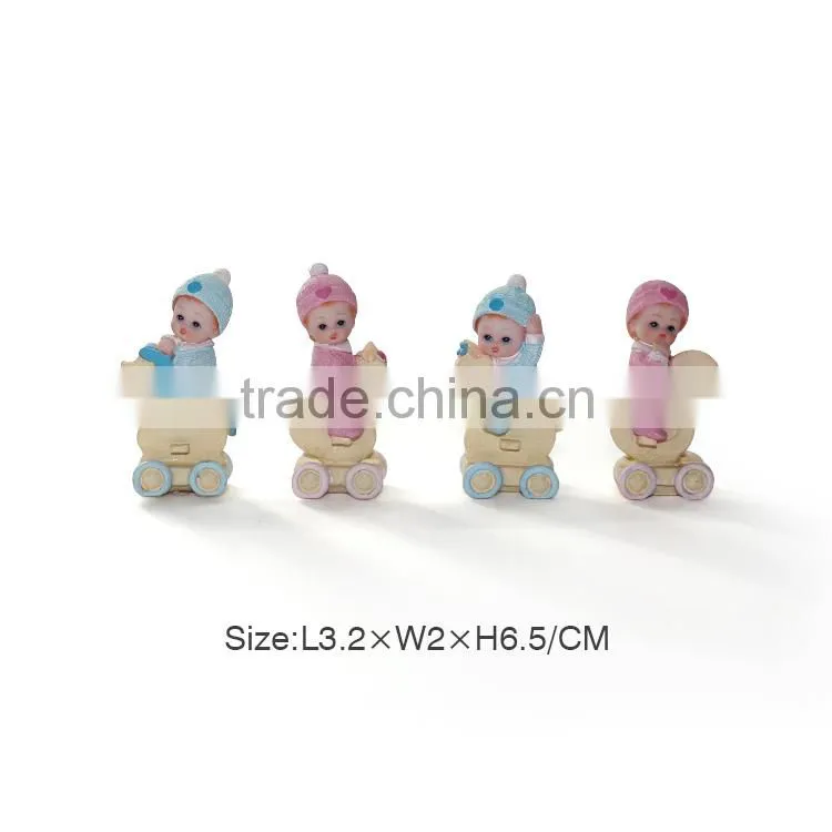 Baby Polyresin Sculpture With Chair Shoes Horse Photo Frame Leaf Holding Baby Figurine Resin Cute Baby Statue