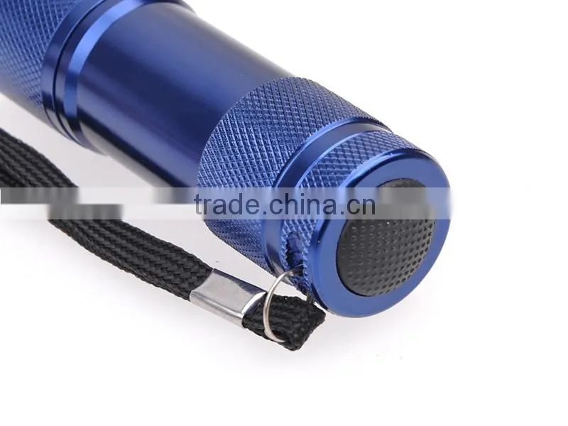 OEM Aluminum Alloy white Light Mini 9 LED Flashlight