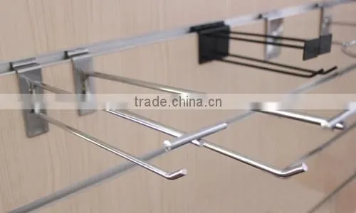 Chrome slatwall display hook with price tag