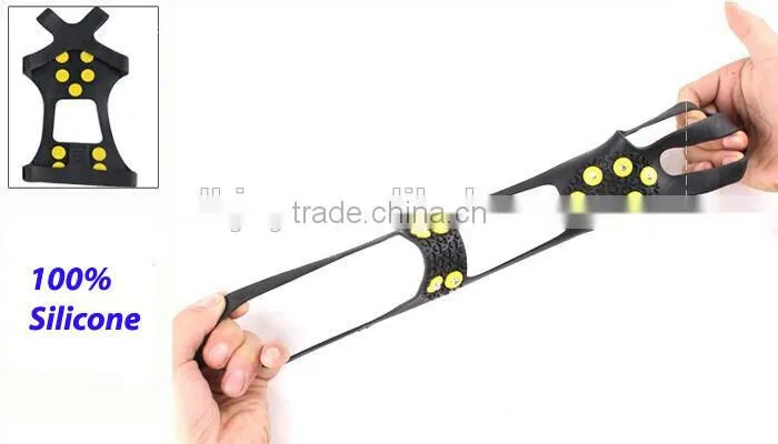 Ice Crampons Cleats Snow Grabbers Silicone Rubber Anti-slip Shoe Covers Overshoes