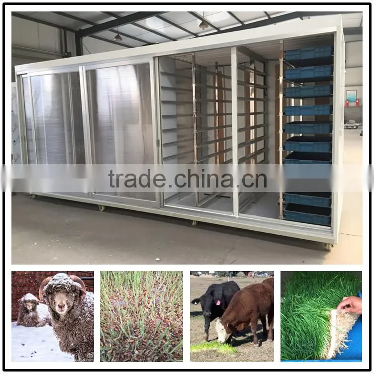 Hydroponics Animal Fodder Machine is full automatic wheat, barley, alfalfa