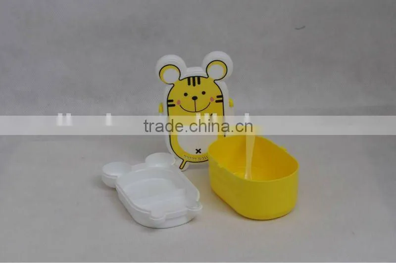 plastic cartoons lunch box (doule layer) new item (bear shaped)