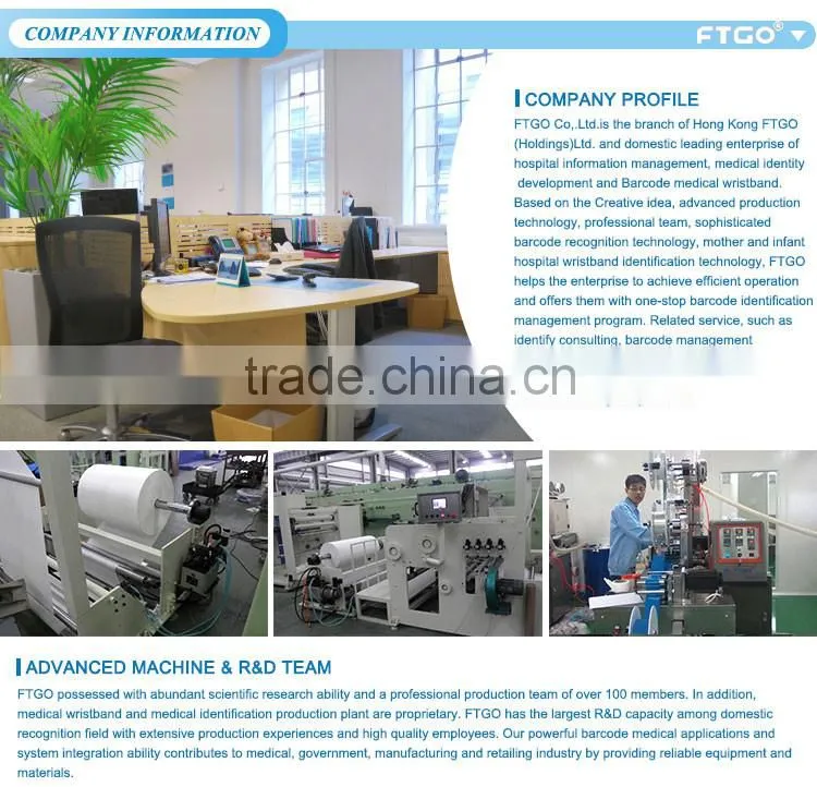 Profession zebra label printer transfer printing barcode wristband printer