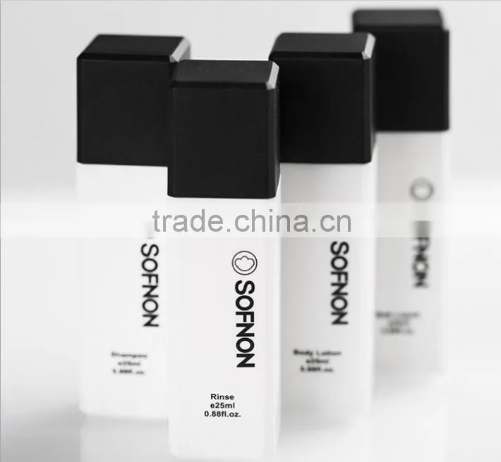 wholesale 30ml-40ml disposable hotel PE bottle for shampoo shower gel conditioner body lotion/empty cosmetics bottles
