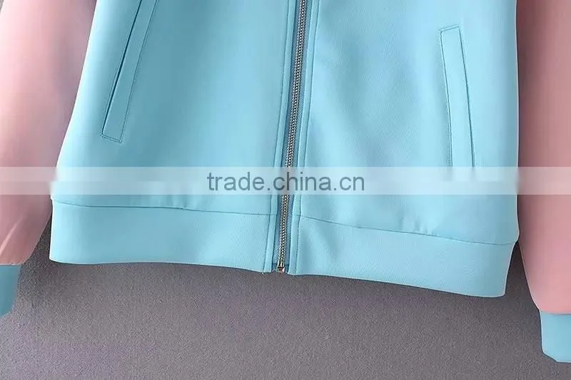 cheap china wholesale clothing colorblock baseball coat