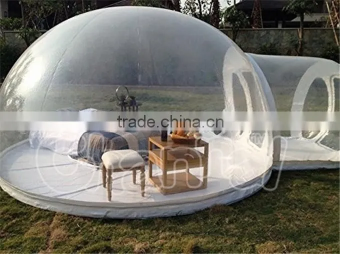 2016 Top quality clear inflatable lawn tent,bubble tent,camping tent