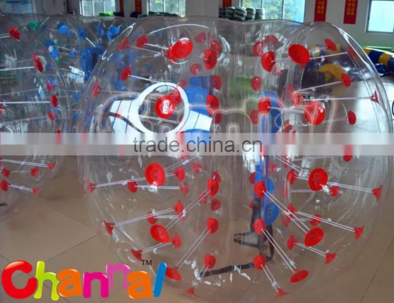 2016 new design 0.8mm PVC/TPU inflatable bumper ball, body zorb, soccer bubble ball