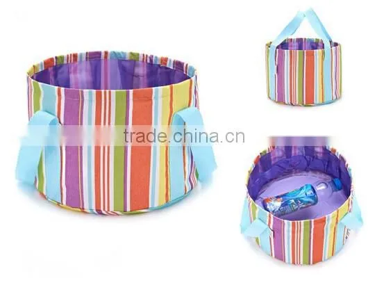 Foldable Wash Basin with Portable Carry Pouch Outdoor Water Bag Wash Bucket