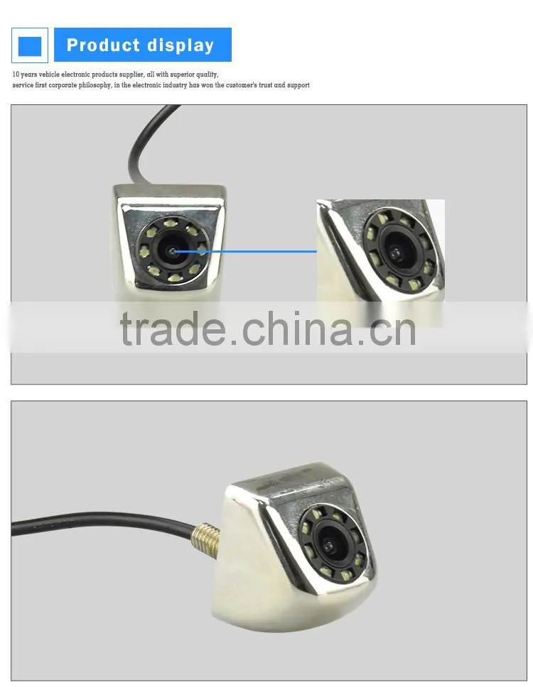 2016 Newest design car camera with 8 led lights,car parking camera,night vision and waterproof