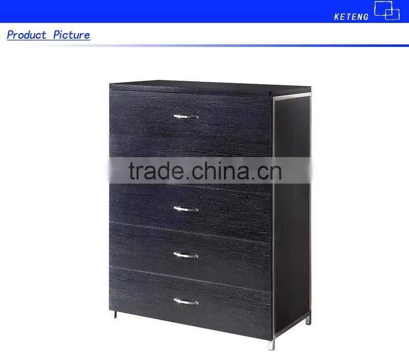 Simple style stainless steel wooden night table