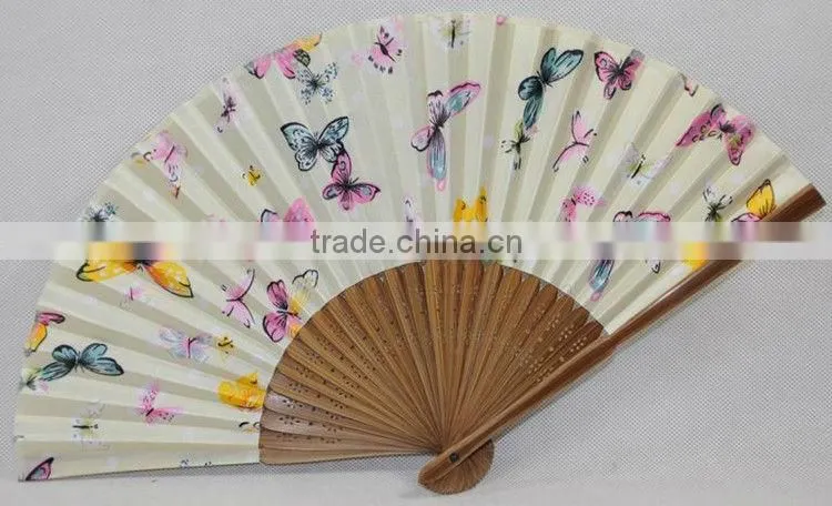 Best-selling butterfly bamboo folding fan