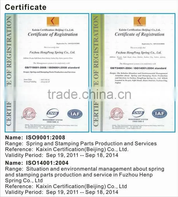 customized baking finished battery contact spring