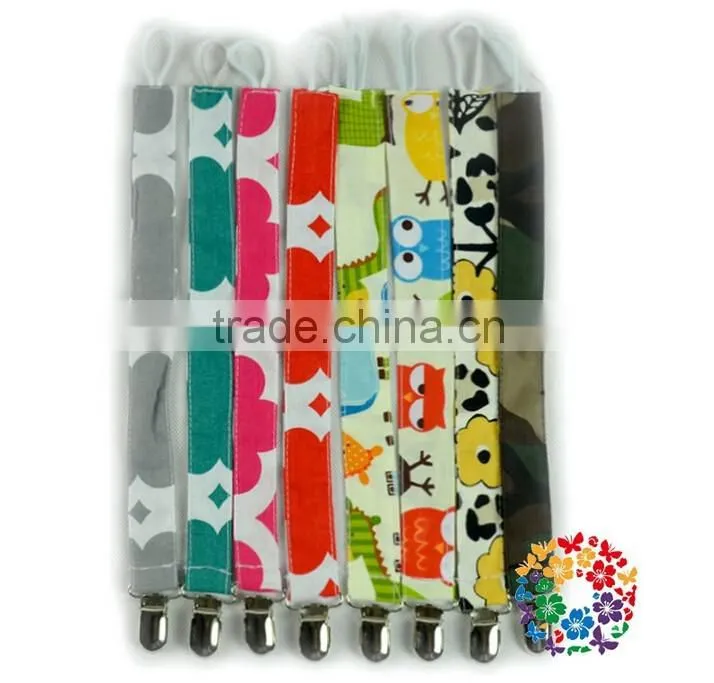Wholesale Double-Sided Printing Ribbon Baby Soother Infants Pacifier Clips Chain
