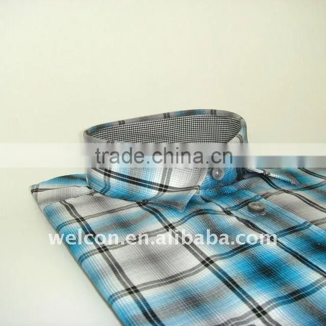 new OEM men's casual classic violet check 100% cotton business shirt