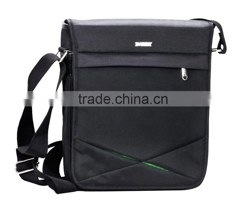 black durable fabric padded protective sling bag for tablet PC