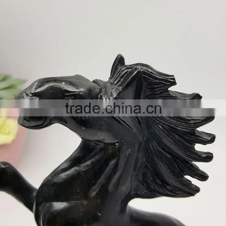 Obsidian horse sculpture animal carvings