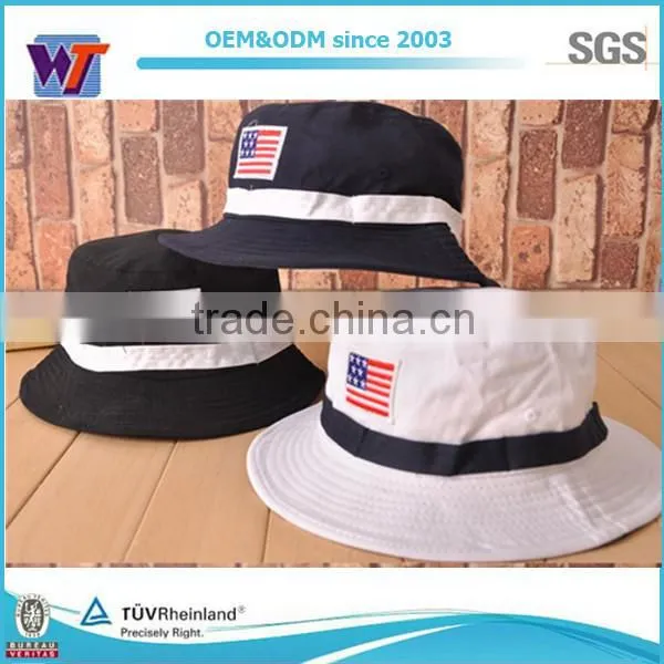 Hot sell and fashional american flag print pattern bucket hat