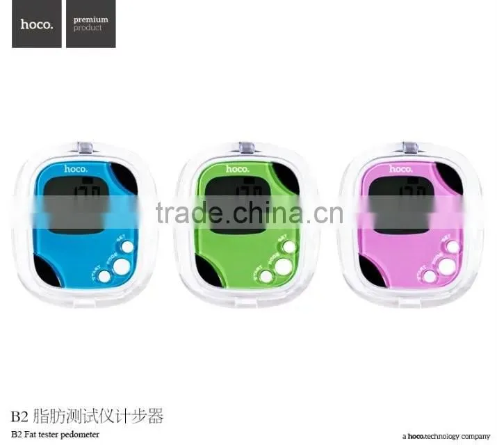 HOCO LCD Display Multi-functional Electronic Pedometer Support Body Fat Tester / Distance Count / Calorie Count with Clip