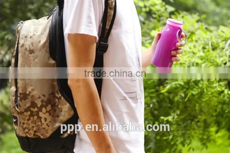 Christmas ornament silicone foldable water bottle/hot and cold water bottle/bpa free sports water bottle,thermos