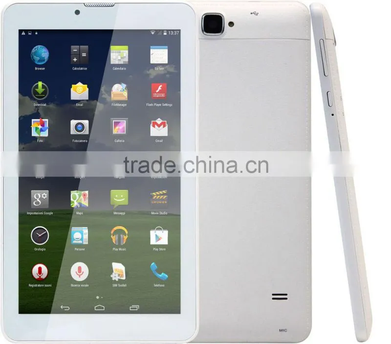 7 inch 3G tablet pc mtk8382 quad core 1024x600IPS 1.3ghz 1+8G 0.3+2.0 camera with GPS/bluetooth/FM