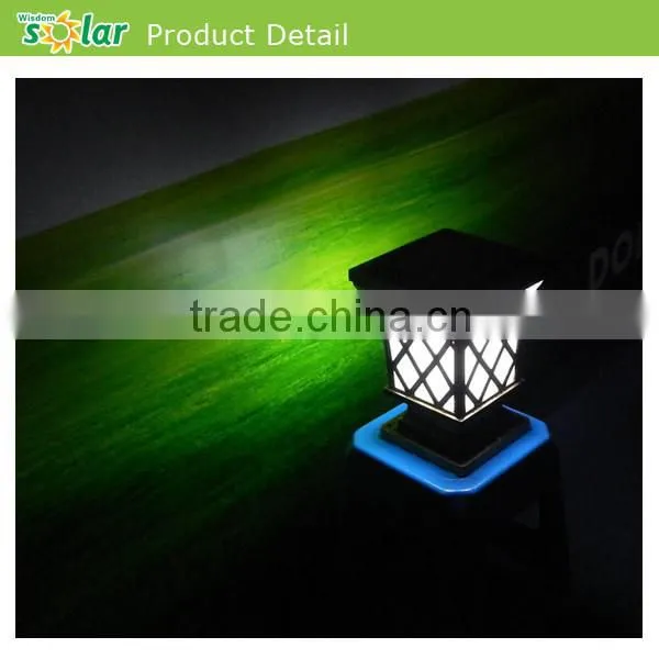 Modern solar pillar lights widely used led garden light square solar light
