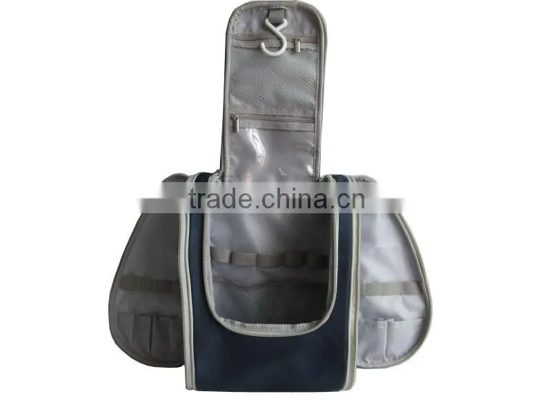 Wholesale china factory cosmetic travel bag with compartments