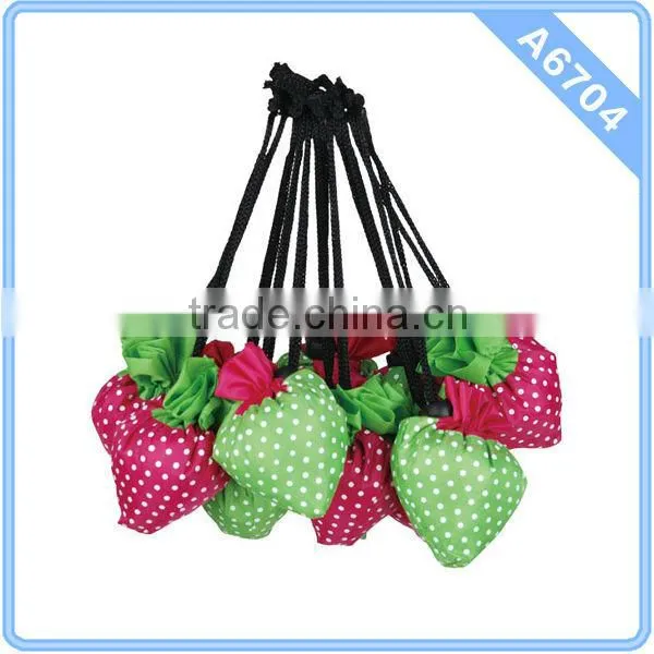 Promotional Foldable Reusable Shopping Bag Folded Into Small Pouch