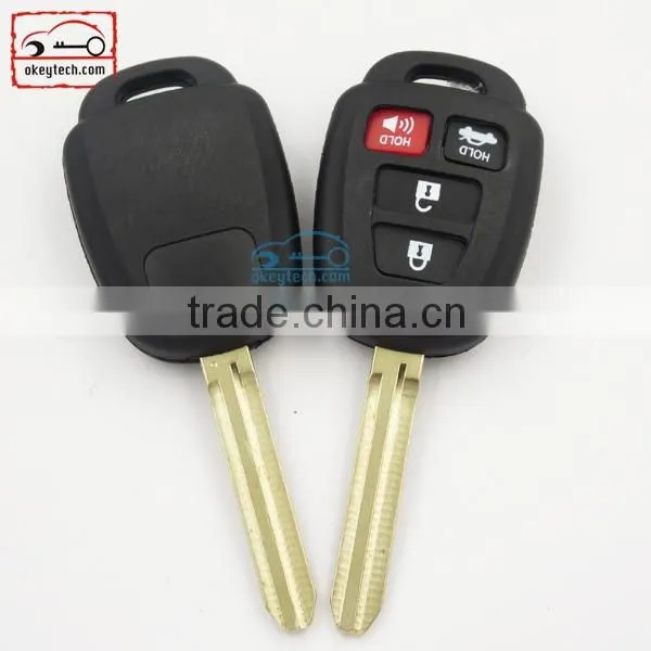 High Quatity Toyota 4 button remote key shell FCCID FCC:HYQ12BEL Car Key toyota romote key shell