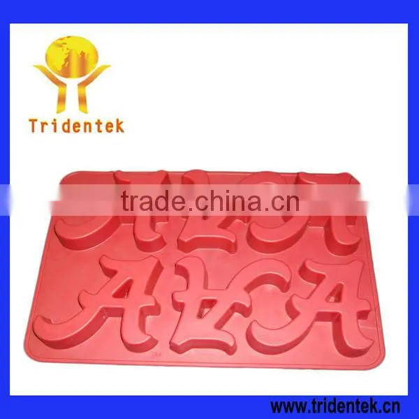 Silicone alphabet letter chocolate molds
