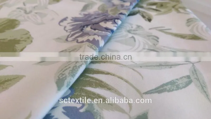 98%Cotton 2%spandex Stretch Cotton Flower Printing Twill Woven Fabric 32x32+40D/170x65