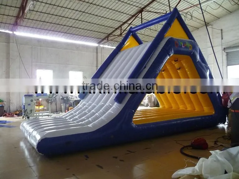 Giant Inflatable Triangle Water Slide For Sea or Lake
