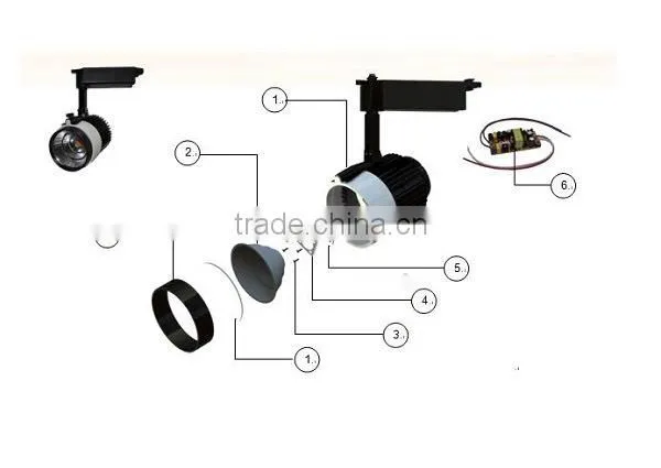 Hot sale factory price dimmable led track light, led track lighting, track light led