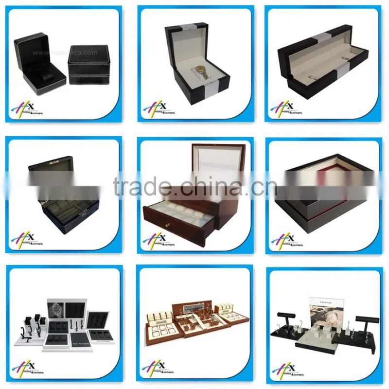 synthetic leather watch box with PU insert