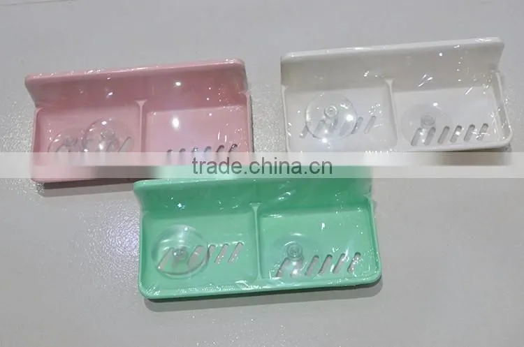 Soap dishes for bathroom, stainless steel 2 plates soap dish