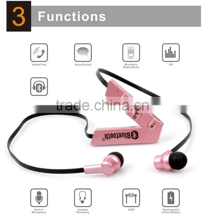 V4.1 Sports Stereo Bluetooth Wireless Headset Headphones With Excellant Deep Bass