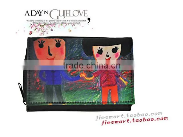 JSMART pocket wallet folded wallet custom printing sublimation digital no MOQ