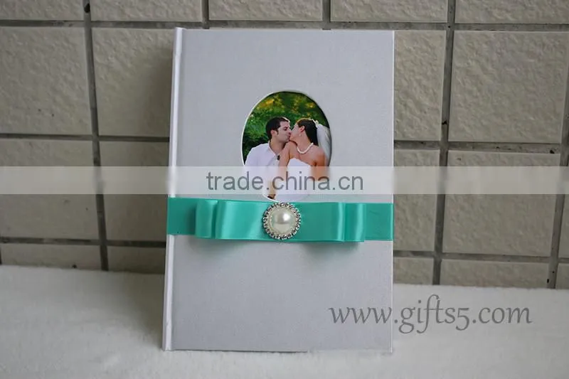 2016 new design recycable custom wedding guest book