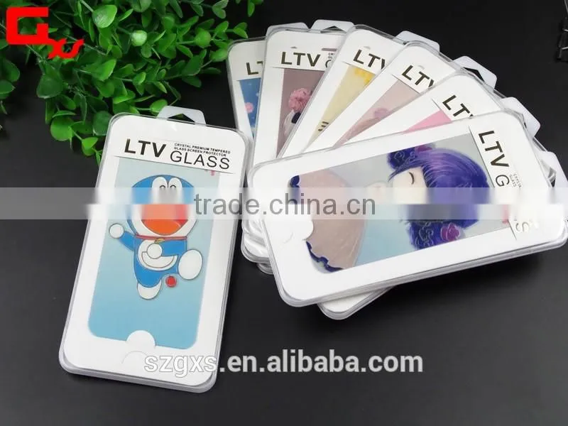 Doraemon and Crayon Shin-Chin color cartoon pictures on the glass screen protector for iphone 6S