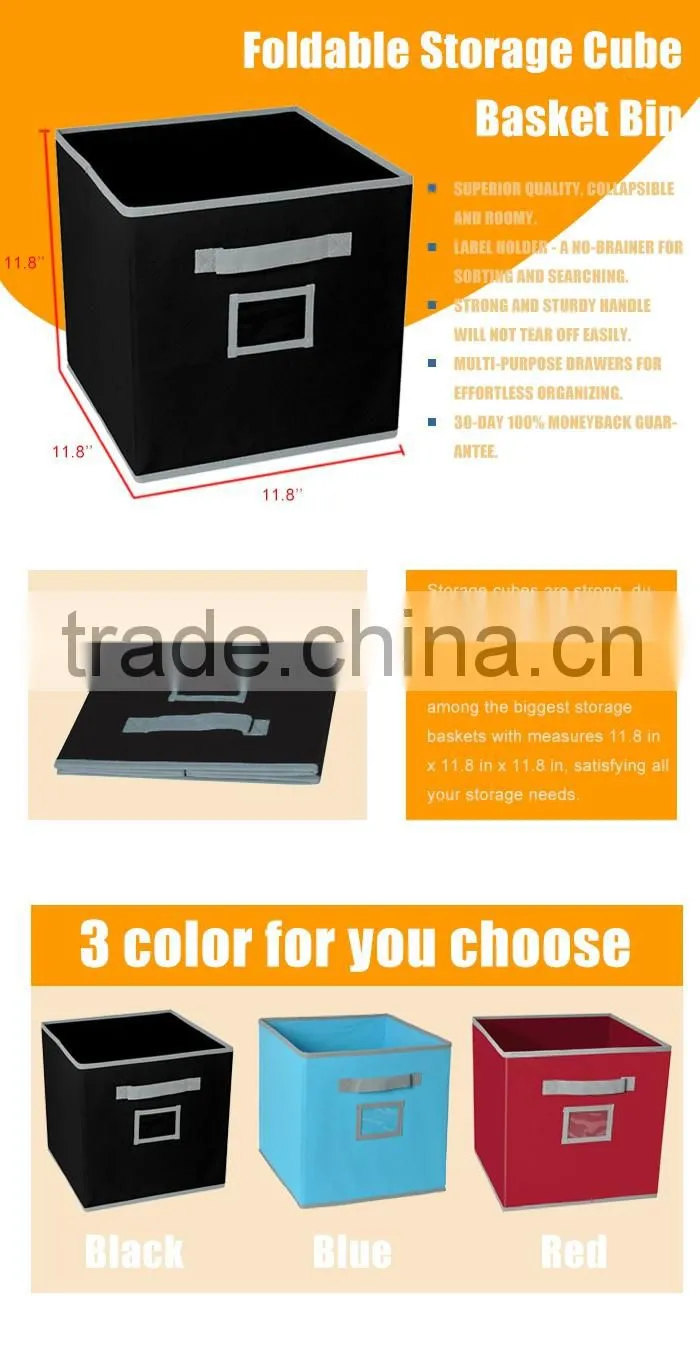 Home Creations Fabric Storage Dividers Chest Organizer Cube with PVC Window