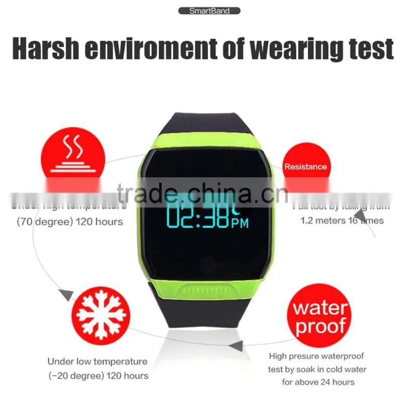 ports Smart Wristband E07S Bluetooth Smart Band Swimming Bracelet Vibrating Alarm for android and os system