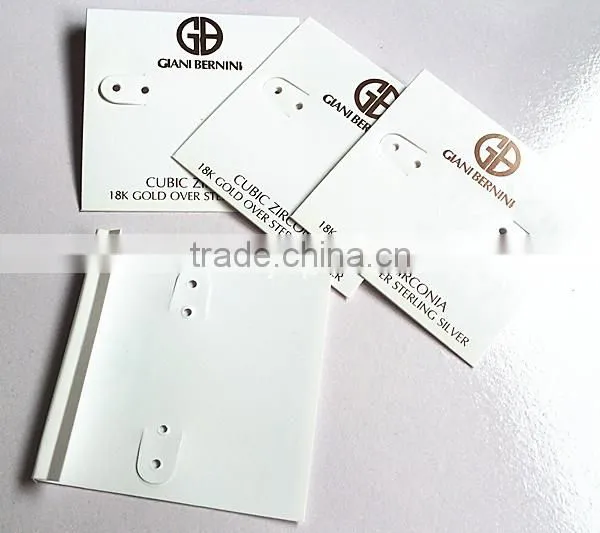 black plastic custom printed earring card with hooker hole