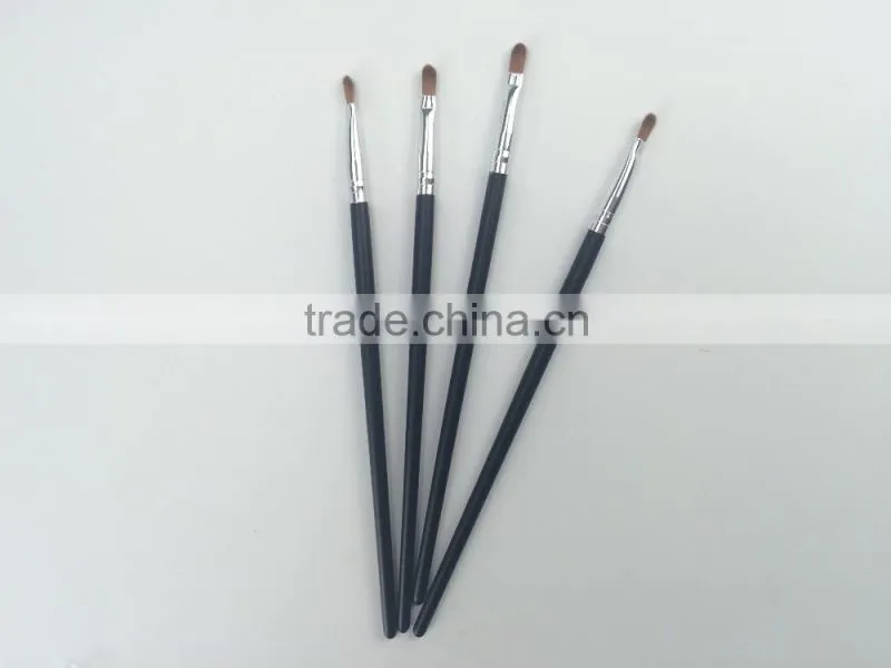 Newest makeup tools top Quality synthetic hair wooden handle angled eyebrow brush
