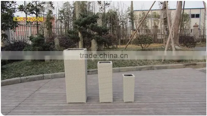 Big indoor outdoor wicker square flower pot