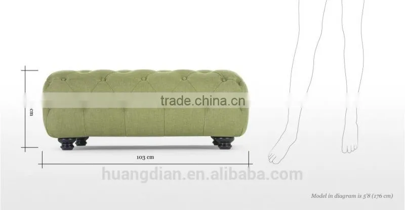 living room fabric round ottoman for round bed