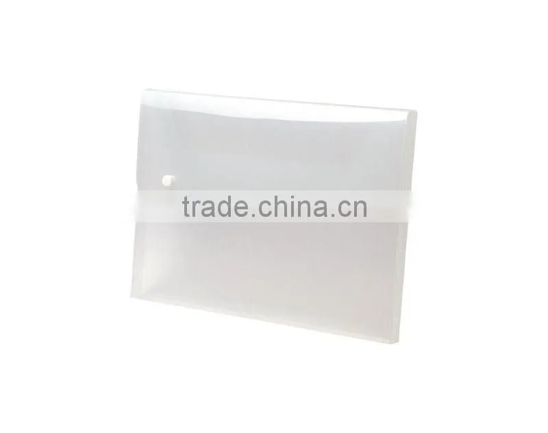 office soft plastic file pocket button PVC file folder